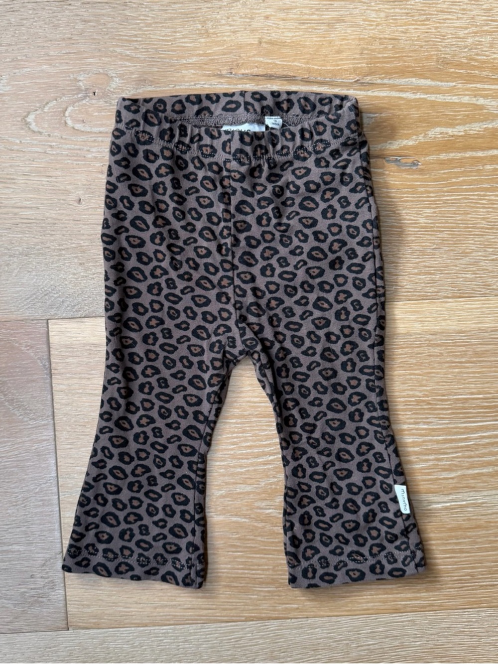 Minymo - Leopard Print Brown Flare Leggings